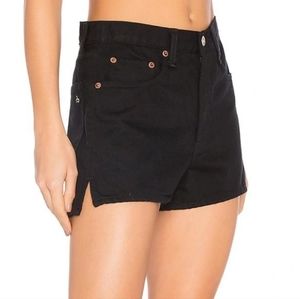 Rag & Bone Justine High Rise Denim Shorts in Black - sz 28 - Excellent Condition